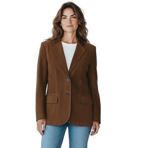 Vintage Banana Republic Brown Suede women’s Genuine leather Jacket 14